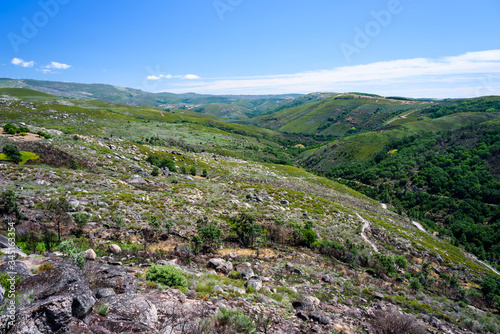 landscape of montesinho. Natural Park of Montesinho during summer Portugal.