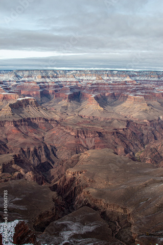 Snowy Grand Canyon landscape