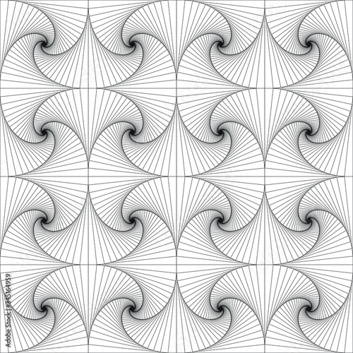 Black linear vector pattern for textile, paper or wallpaper. Abstract.