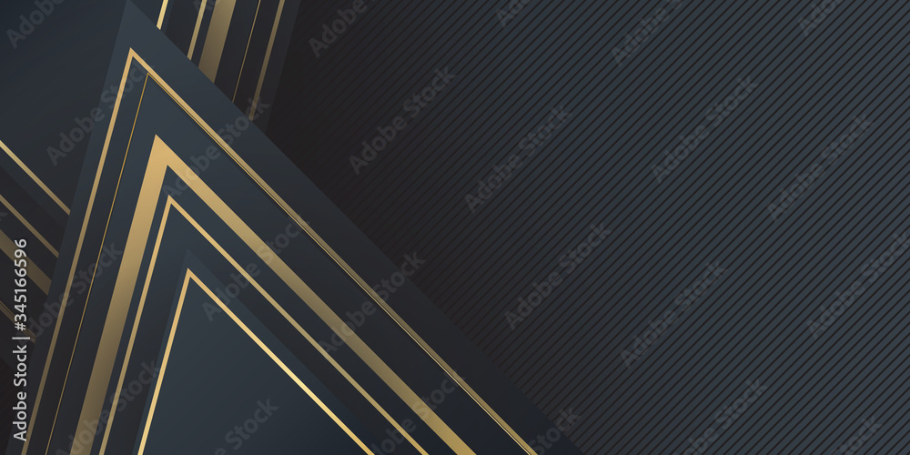 Obraz premium Black Gold Abstract Presentation Background