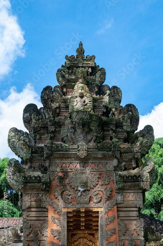 Doorway Pura Dalem Penunggekan Temple Bali Indonesia