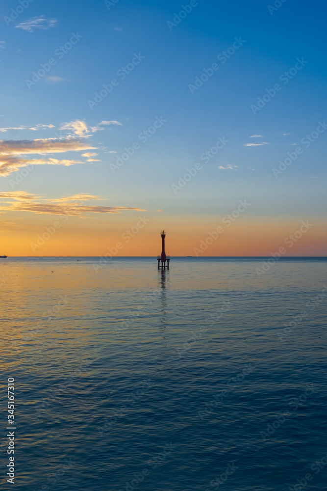 sunset on the beach