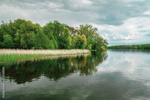 Rusalka lake in Poznan (Posen), Poland. Beautiful natural landscape.