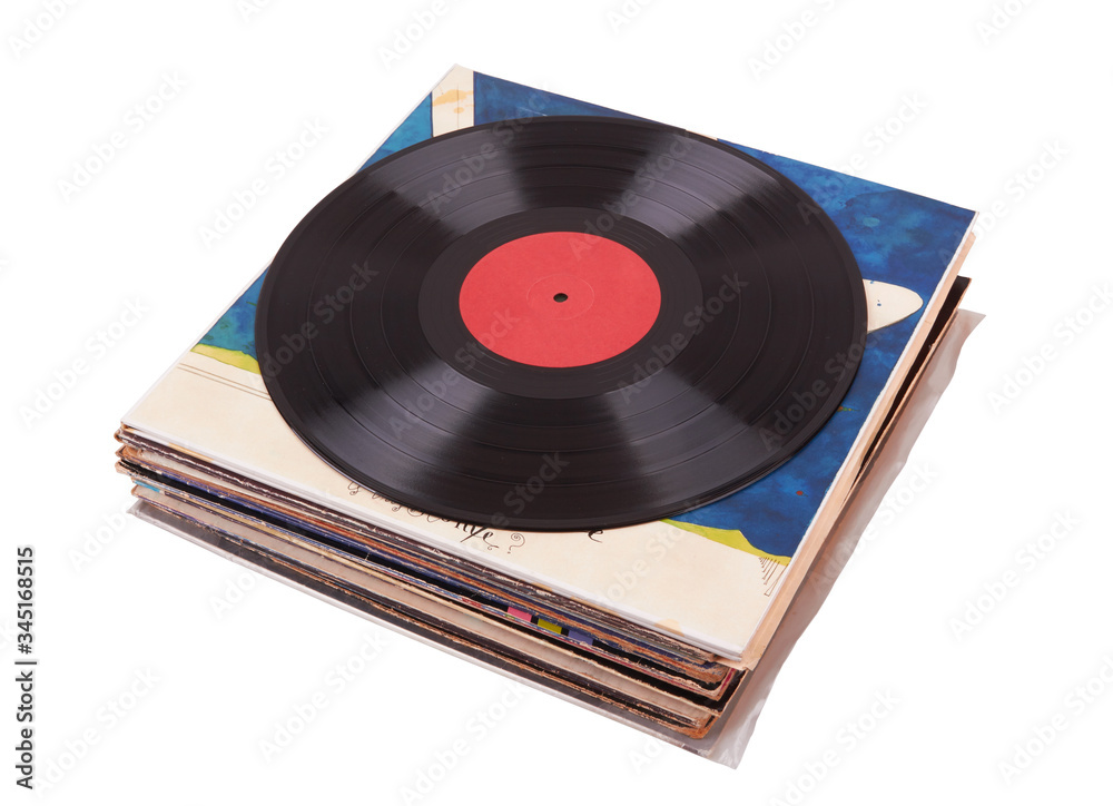 Fototapeta premium vinyl records isolated