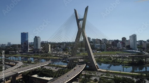 Wallpaper Mural Drone View Estaiada - Sao Paulo - Brazil	#2 Torontodigital.ca