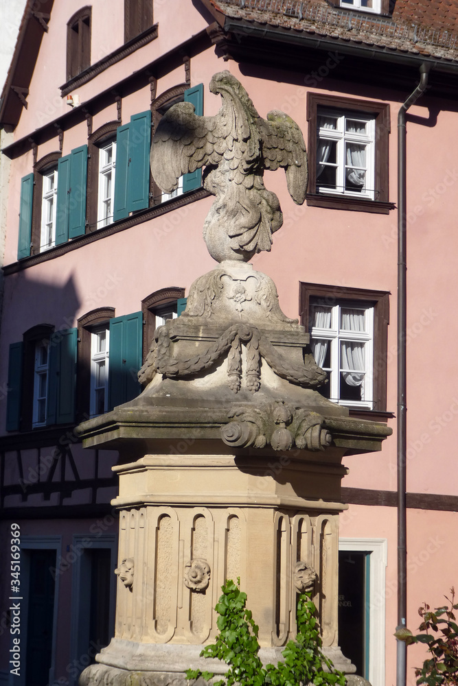 Adlerbrunnen am Alten Rathaus Bamberg