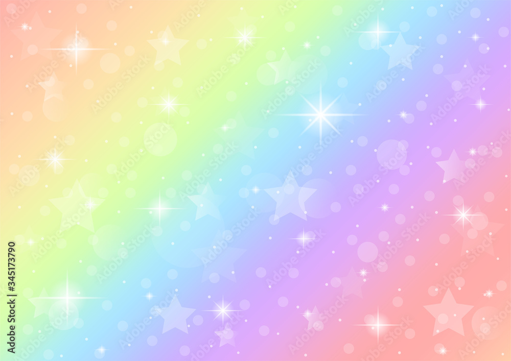 abstract galaxy fantasy unicorn. pastel sky with bokeh. rainbow background illustration vector. abstract galaxy fantasy unicorn. pastel sky with bokeh. rainbow background illustration vector.