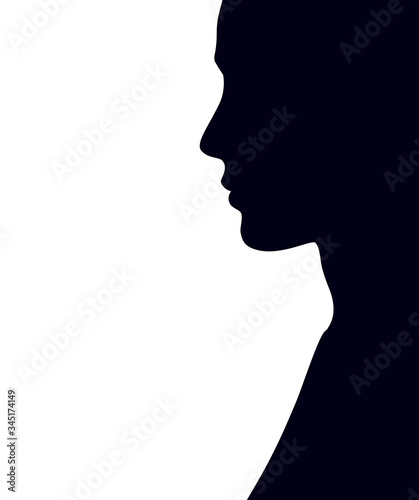 Vector image of the pretty woman