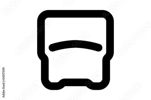 Delivery truck vector icon. Cargo van,logistic symbol. Flat vector sign isolated on white background. Simple vector illustration for graphic and web design.