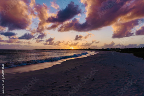 sunset panorama Caribbean island of Anguilla