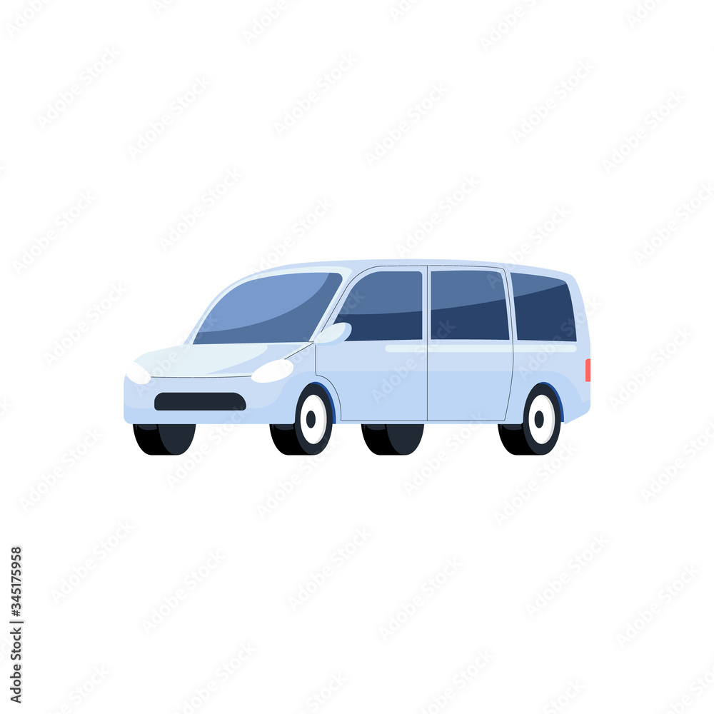 Simple illustration of family car vector. Transportation illustration
