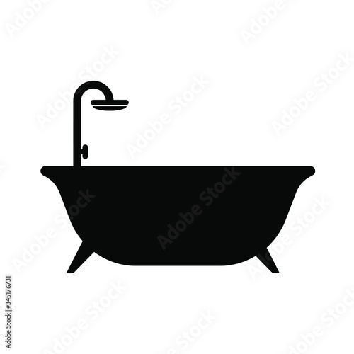 bath tub on white background