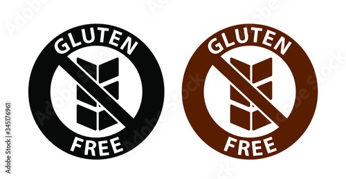 gluten free icon on white background