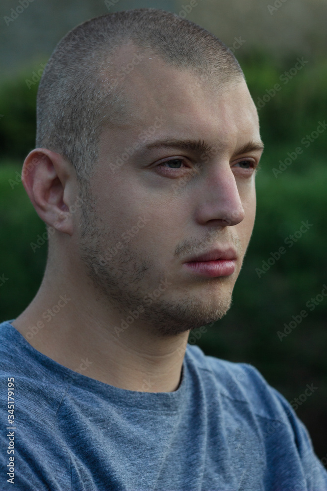 Portrait Of Young Man Looking Into The Distance Portrait Of Young Man Looking Into The Distance