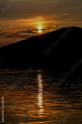 Sunset over Adriatic sea