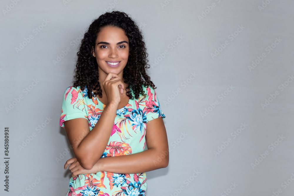 Laughing latin american woman with copy space Laughing latin american woman with copy space