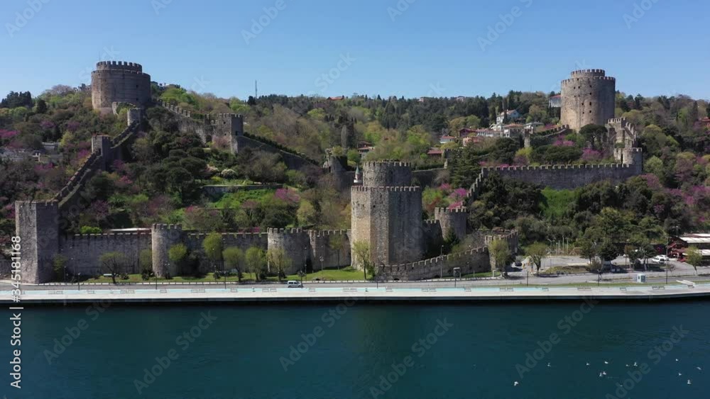 Rumeli Castle Aerial Drone View at Covid-19 Isolation Days Rumeli Castle Aerial Drone View at Covid-19 Isolation Days