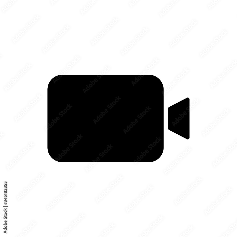 video camera icon isolated on white background. vector illustration. video camera icon isolated on white background. vector illustration.