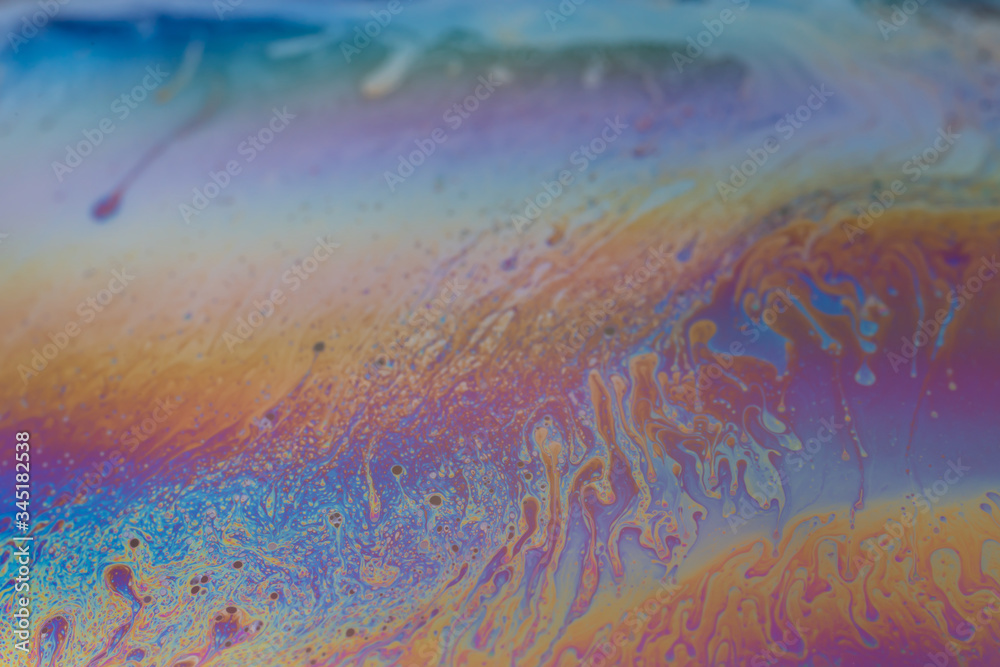 abstract background iridescent paint, colors iridescent interference rainbow on a soap bubble
