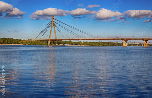 Northern bridge  former Moskovskyi Bridge  in Kyiv  Ukraine