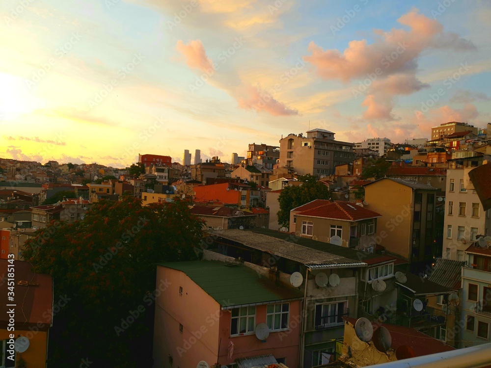 sunset over Istanbul