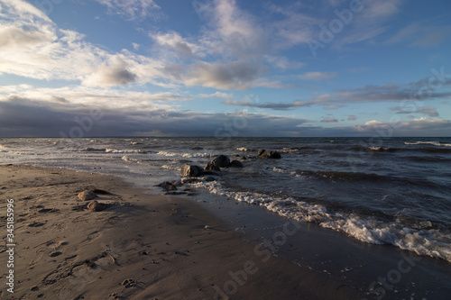Baltic Sea coast with waves