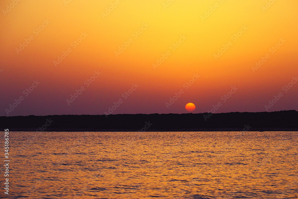 calm colorful sunset landscape on the sea calm colorful sunset landscape on the sea