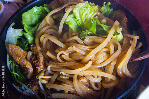 Cao lầu dish in Hoi An, Vietnam