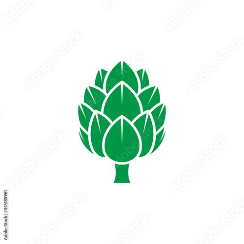 Vector drawing of fresh artichoke plant