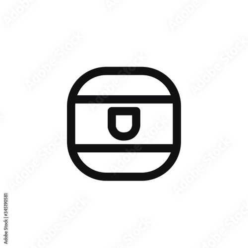 Egypt Flag Icon , National Flag Square Symbol .