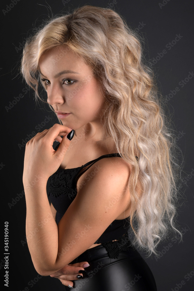 Naklejka premium Portrait of beautiful blonde woman