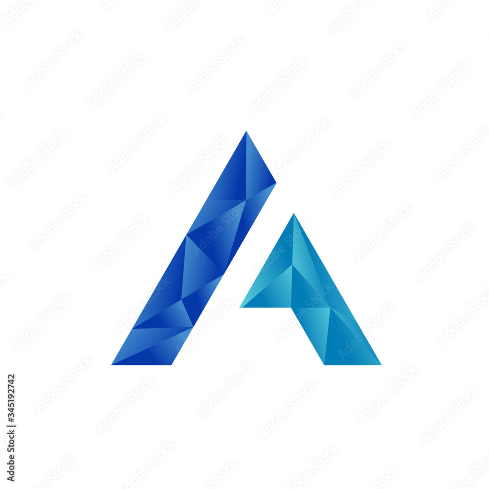 Letter A logo origami consep icon template. Creative Design Colorful Letters A. Letter A logo origami consep icon template. Creative Design Colorful Letters A.