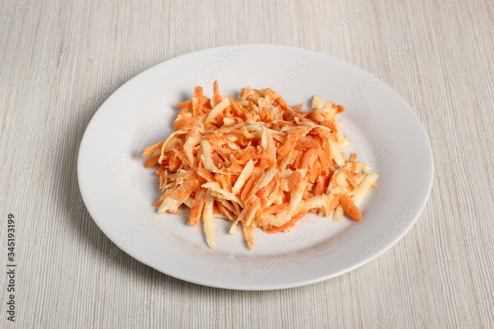 Carrot and celeriac salad with mayonnaise