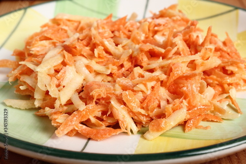 Carrot and celeriac salad with mayonnaise photo