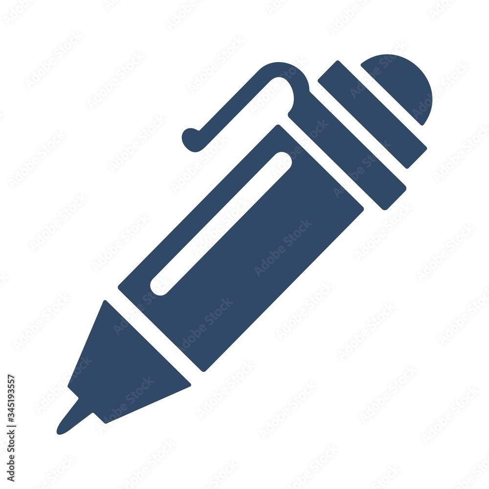 Pen icon in trendy flat style. Writing sign.