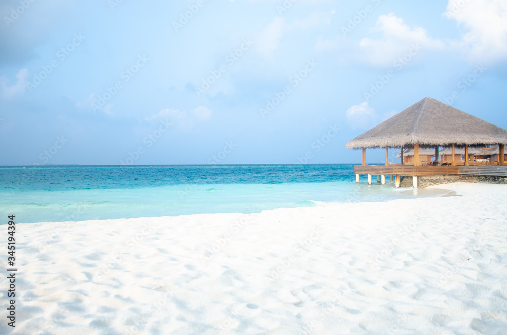 house on the beach in the Maldives island house on the beach in the Maldives island