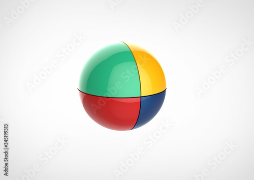 Free Download Business Value Segmented Infographic. 5 Stage 3D Sphere. Lead Generation Process. - GFXLoad