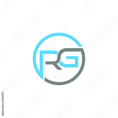rg letter original monogram logo design
