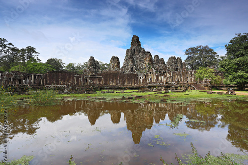 Bayon temple the ancient stone temple. Bayon is one of the UNESCO world heritage at Angkor in Cambodia  © kosin_sukhum