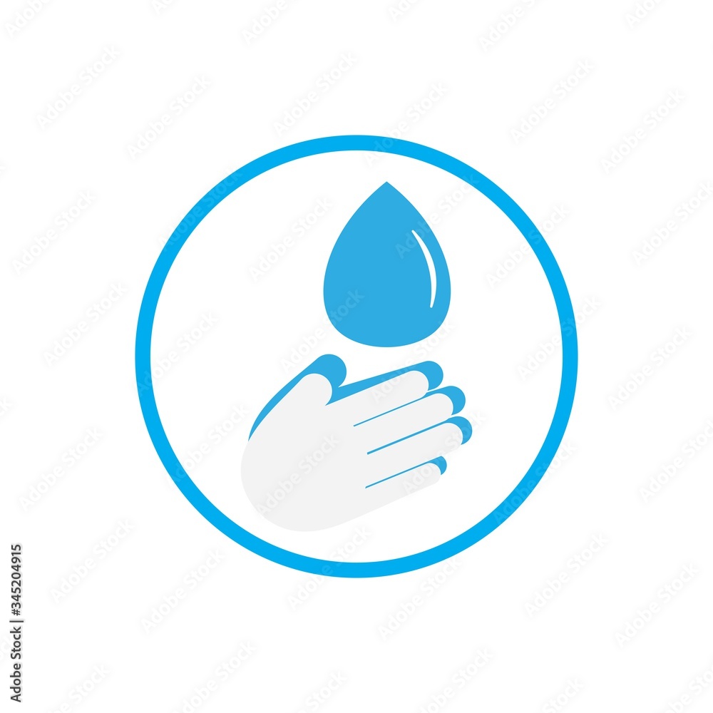 hand wash logo vector