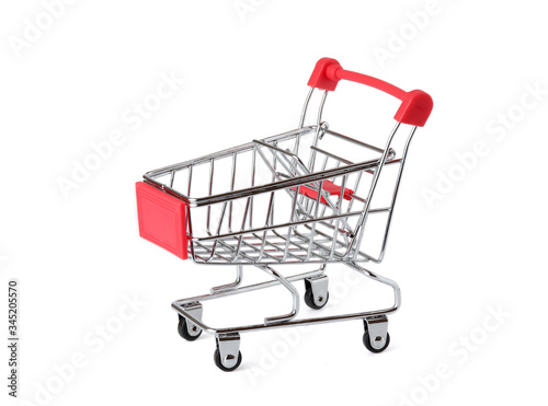 Shopping cart isolated on white background.