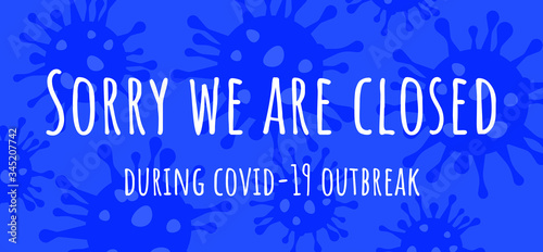 Simple Coronavirus warning about quarantine zone during covid-19 outbreak