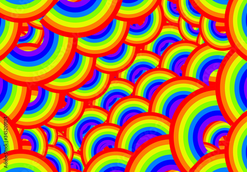 Rainbow circles vector