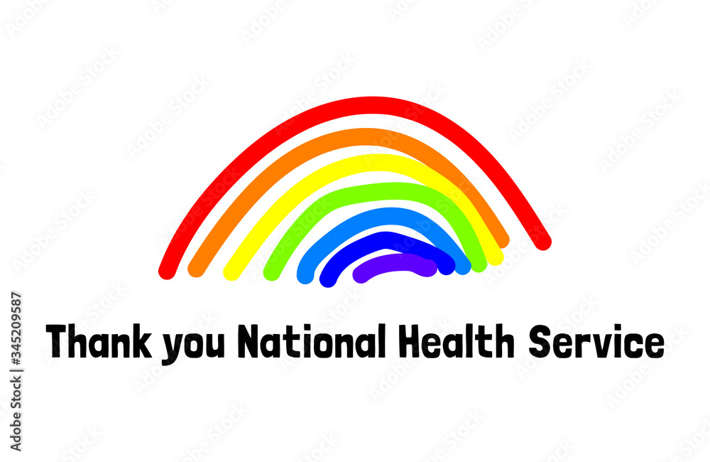 Thank you National Health Service rainbow vector Thank you National Health Service rainbow vector