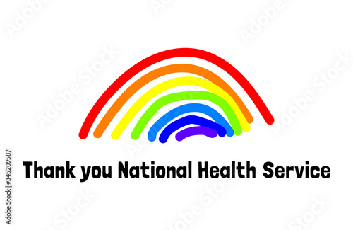 Free Download Thank you National Health Service rainbow vector - GFXLoad