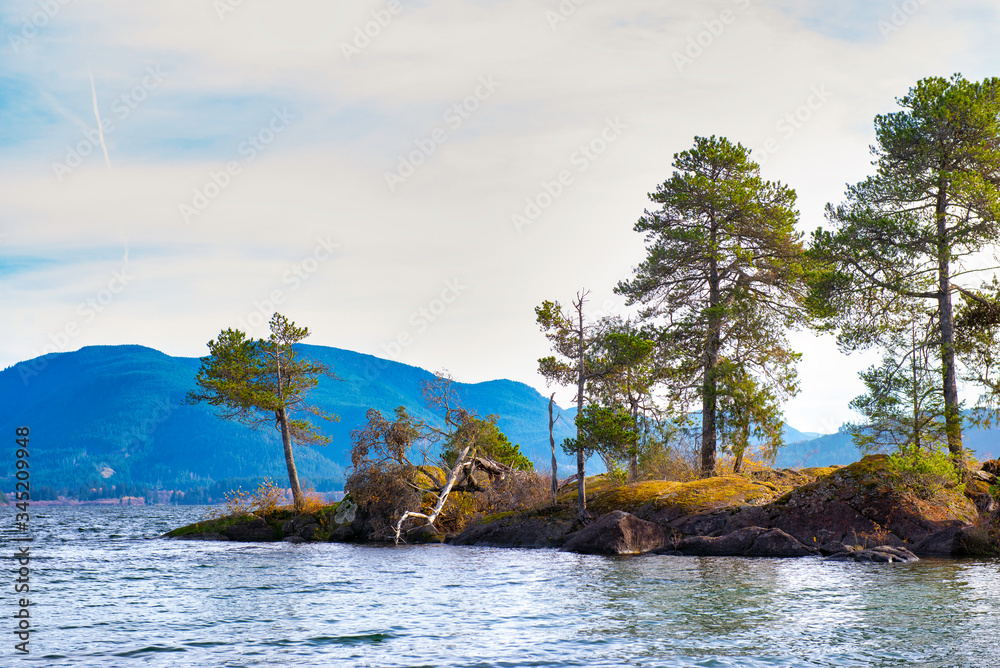View of Gordon Bay Park in Cowichan Lake, Vancouver Island