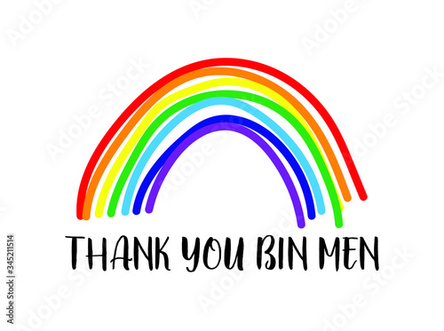 Free Download Thank you bin men rainbow vector - GFXLoad