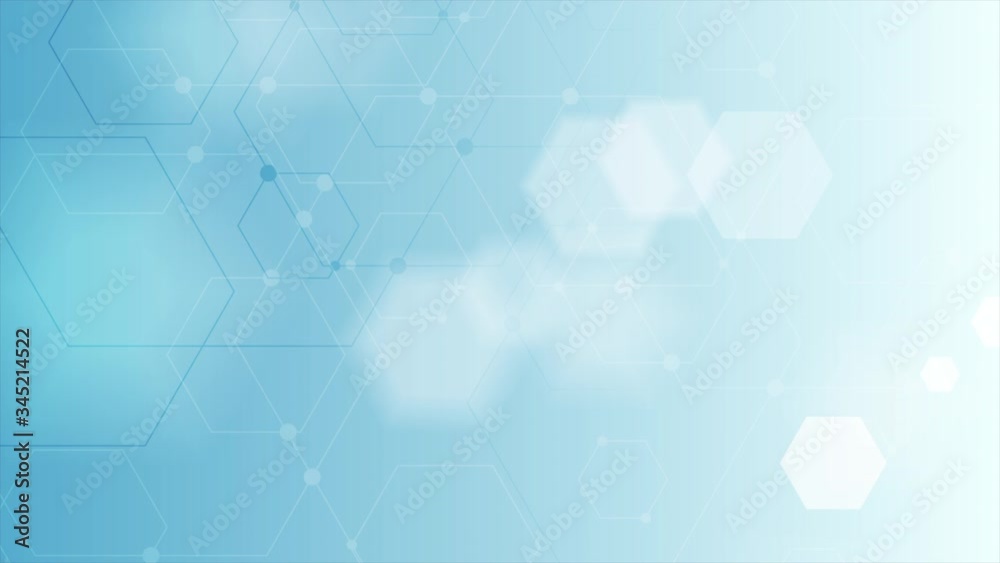 Abstract sci-fi technology background with hexagons. Geometric motion design. Seamless looping. Video animation Ultra HD 4K 3840x2160