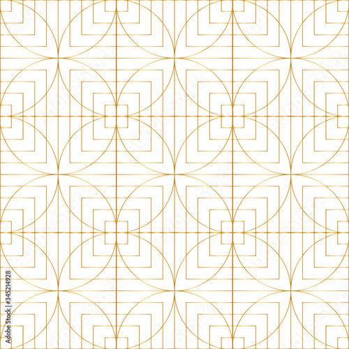 Beauty and fashion copcept luxury style, golden colored seamless wallpaper background. Vector design.