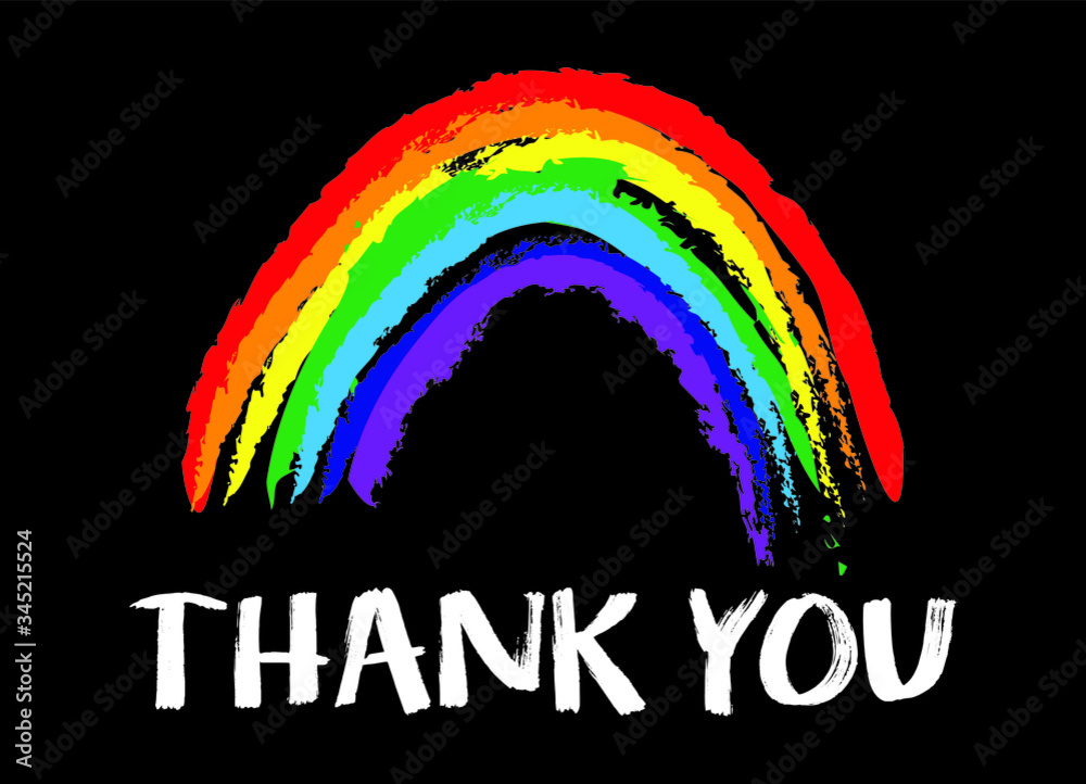 Thank You Rainbow Vector Stock Vector Adobe Stock 4921